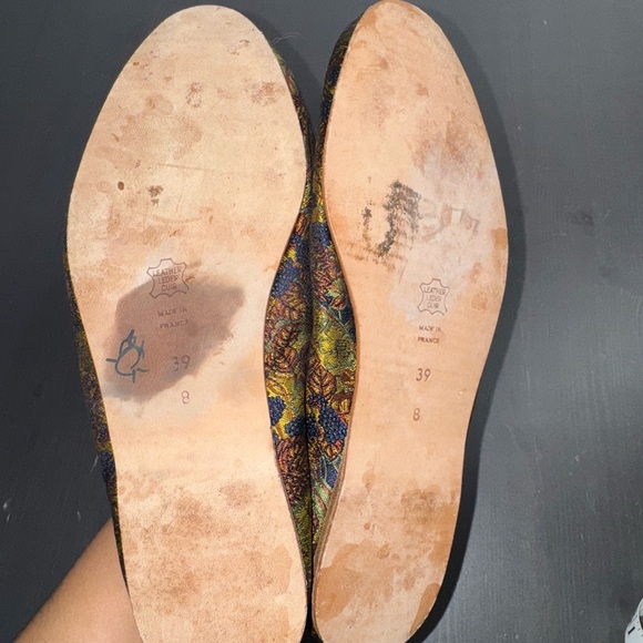 Vintage Evelyn Paul Paris brocade slippers with floral and paisley pattern - Picture 5 of 7